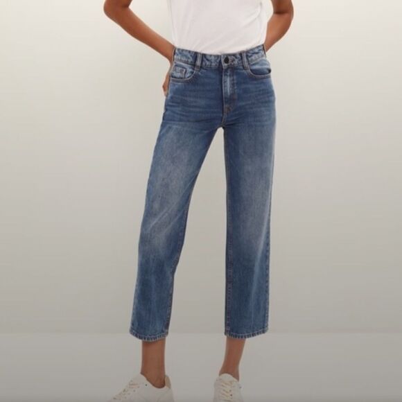 Frank and Oak Patti Straight Jeans - Size 25 - High-Rise - Stretch Denim - Picture 1 of 16